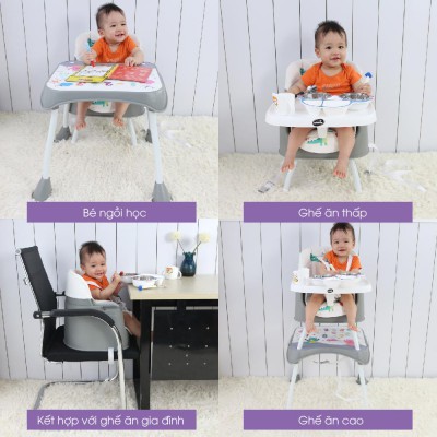 1016 - Ghế ăn đa năng 3 trong 1 Mastela 1016: ghế ăn thấp, ghế ăn cao, bàn ghế ngồi vẽ cho bé