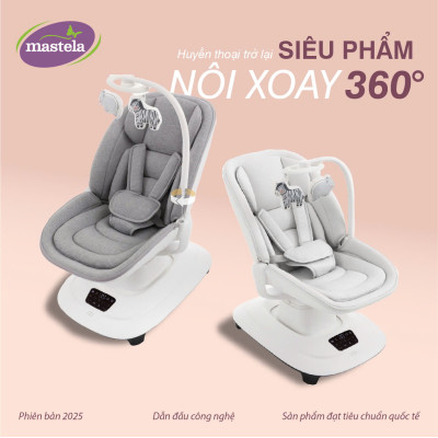 Nôi Đa Chuyển Động Mastela Duluxe 360° - nôi ru ngủ thư giãn cao cấp âu yếm như vòng tay mẹ 08911 - 08966 - 08977