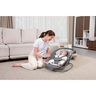 Nôi ru ngủ thư giãn kết hợp ghế ngồi ăn dặm có khay bàn ăn, ghế ngồi đọc sách cho bé Mastela 08081 08085 08087